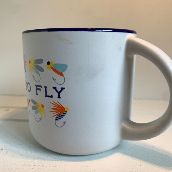 Caribou Coffee So Fly Fishing Coffee Mug Ceramic - Picture 4 of 8